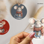 Winter Mouse Whimsy | Watercolor Clipart