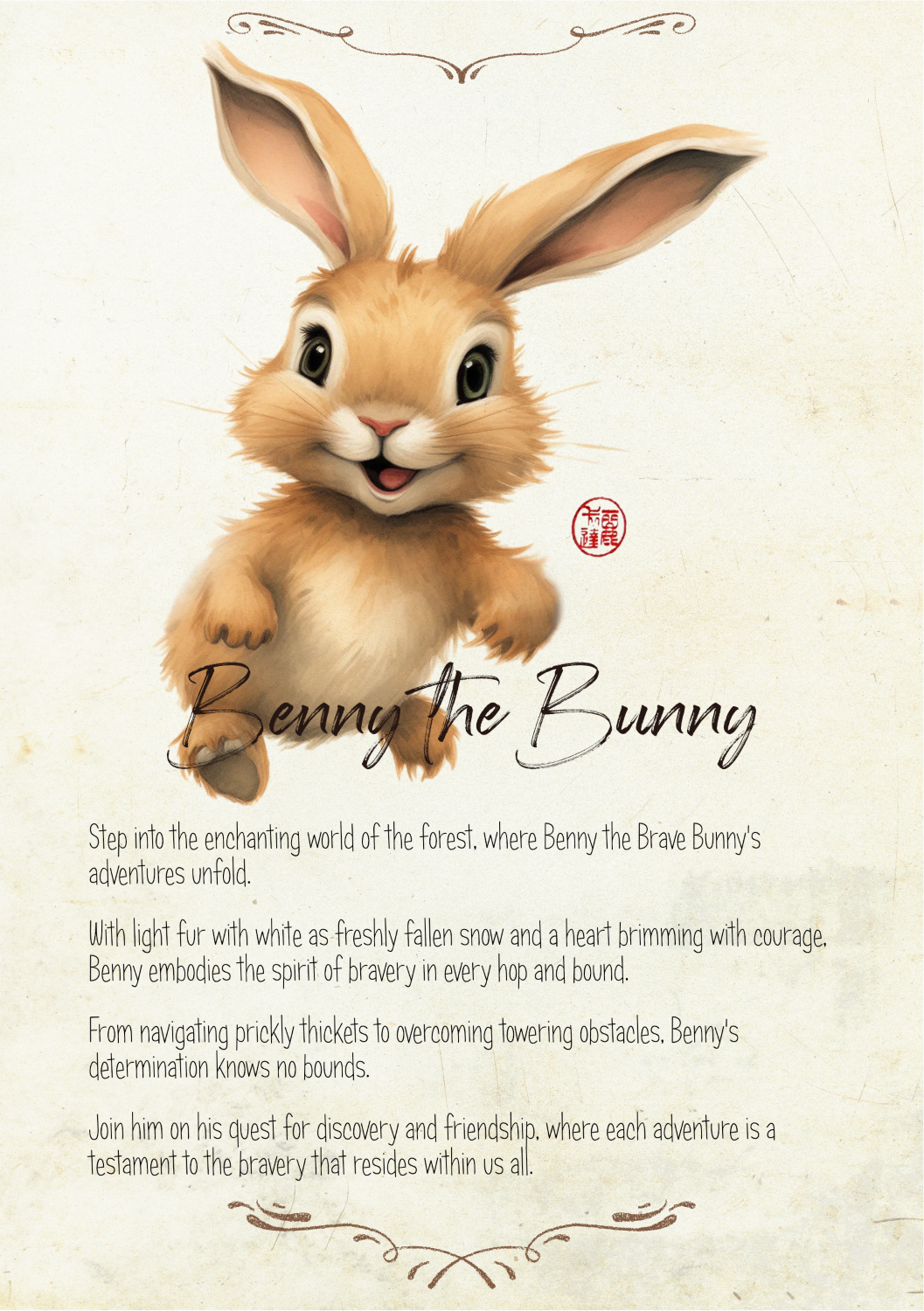 A beautifully illustrated short-story picture book telling the story of the brave little bunny Benny.